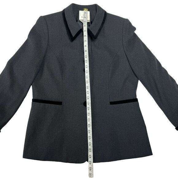 NEW En Advance Grey Black Lined 2 Pocket Blazer Jacket Women's 16 Haut de Gamme - Picture 7 of 10